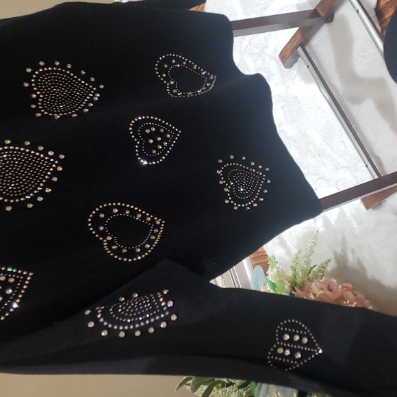 Nwt Liv Milano XL black with shiny stone sweater - Picture 8 of 12
